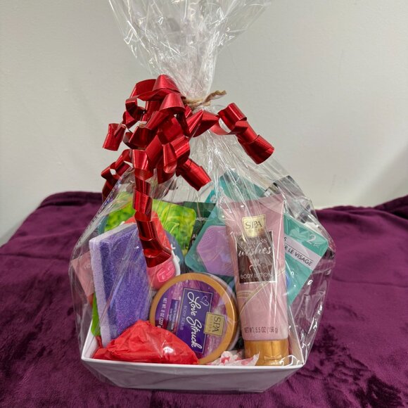 Self-Care Body & Beauty Valentine's Gift Basket - Scrub, Lotion, Lip Care & More - Picture 6 of 6